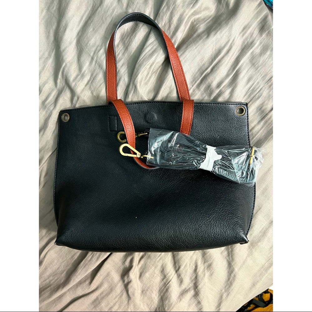 Urban outfitters black bag/satchel. Barely used!